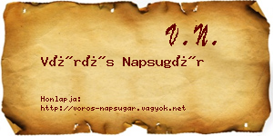 Vörös Napsugár névjegykártya